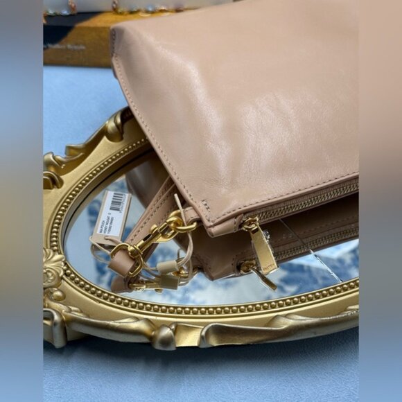 🆕 OROTON 🧿 NWT Mia Pouch Wristlet, Honey Nougat - Picture 5 of 13